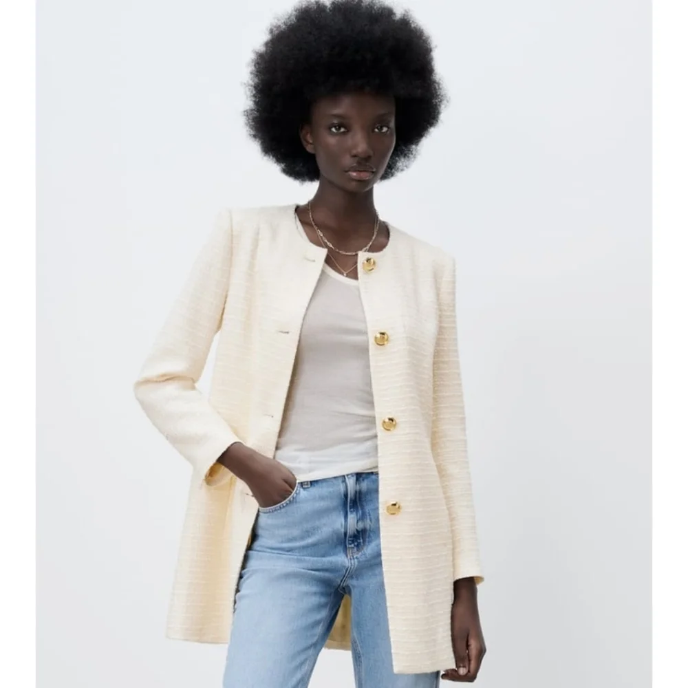 Zara long structured blazer